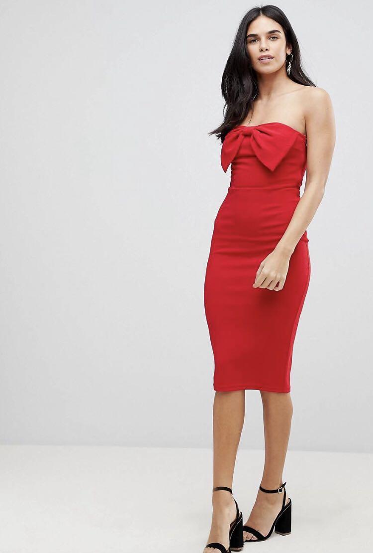 open lace back dress Barbra Red Cross Straps Bodycon Mini Dress with Bubble Hem (Archive Sa