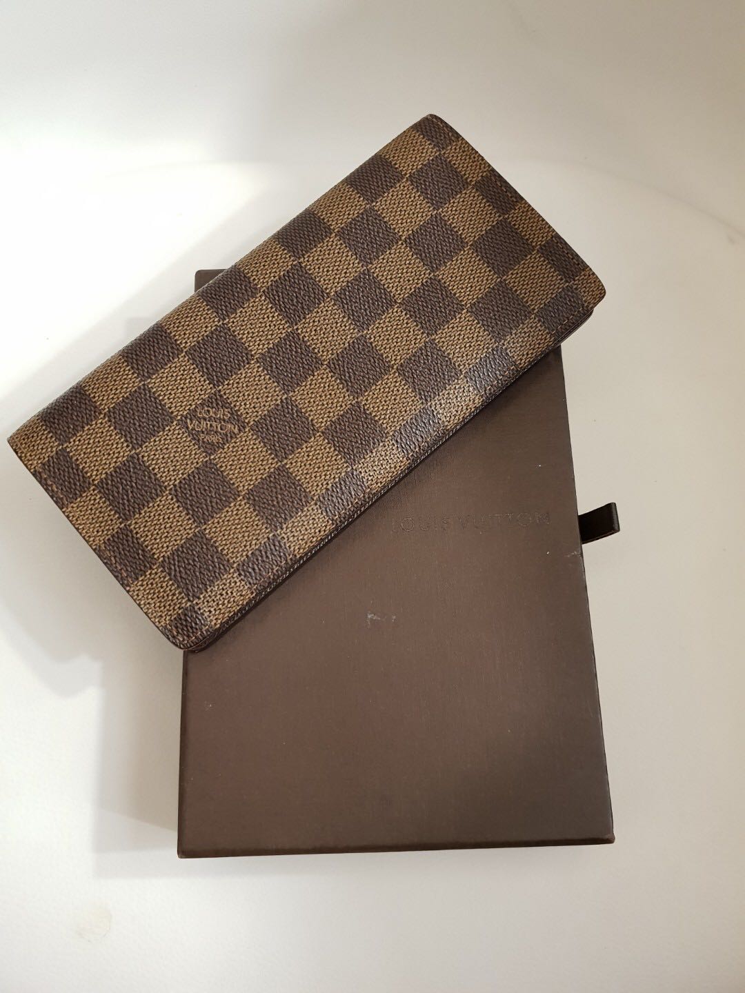 Authenticated Used Louis Vuitton Long Wallet Damier Portefeuille