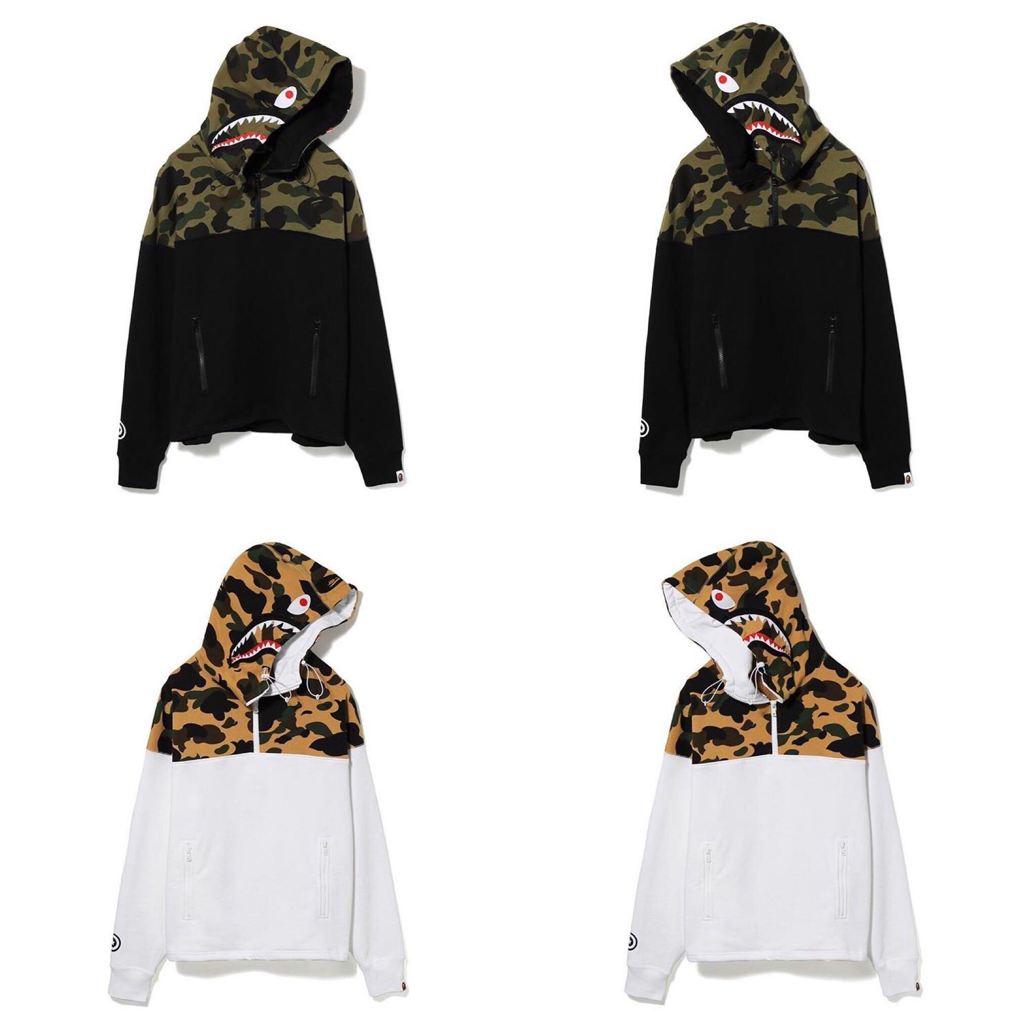 bape shark pullover hoodie