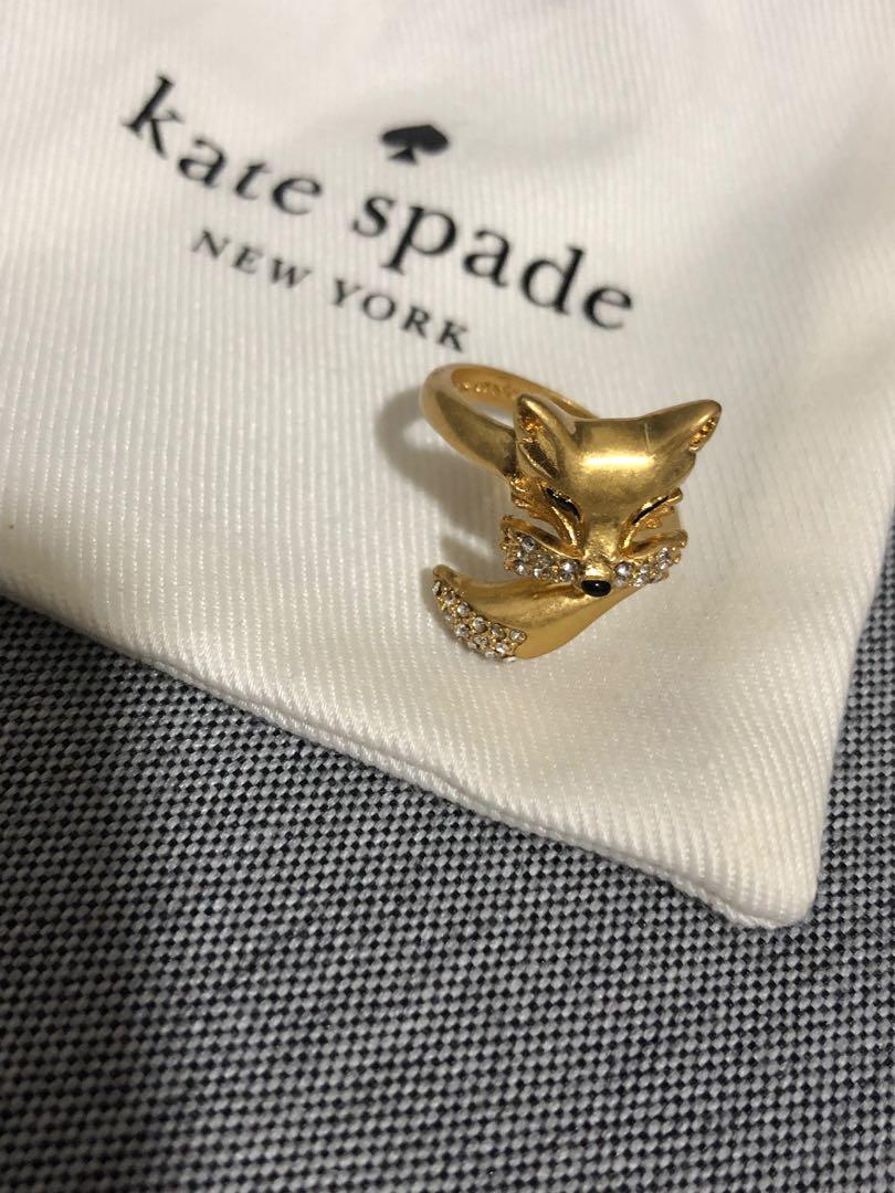BN Kate Spade fox gold ring Luxury Accessories on Carousell