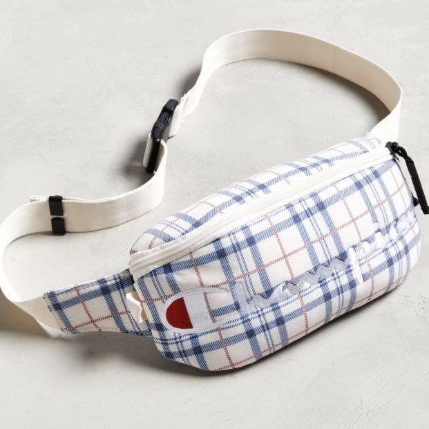 champion tartan sling bag