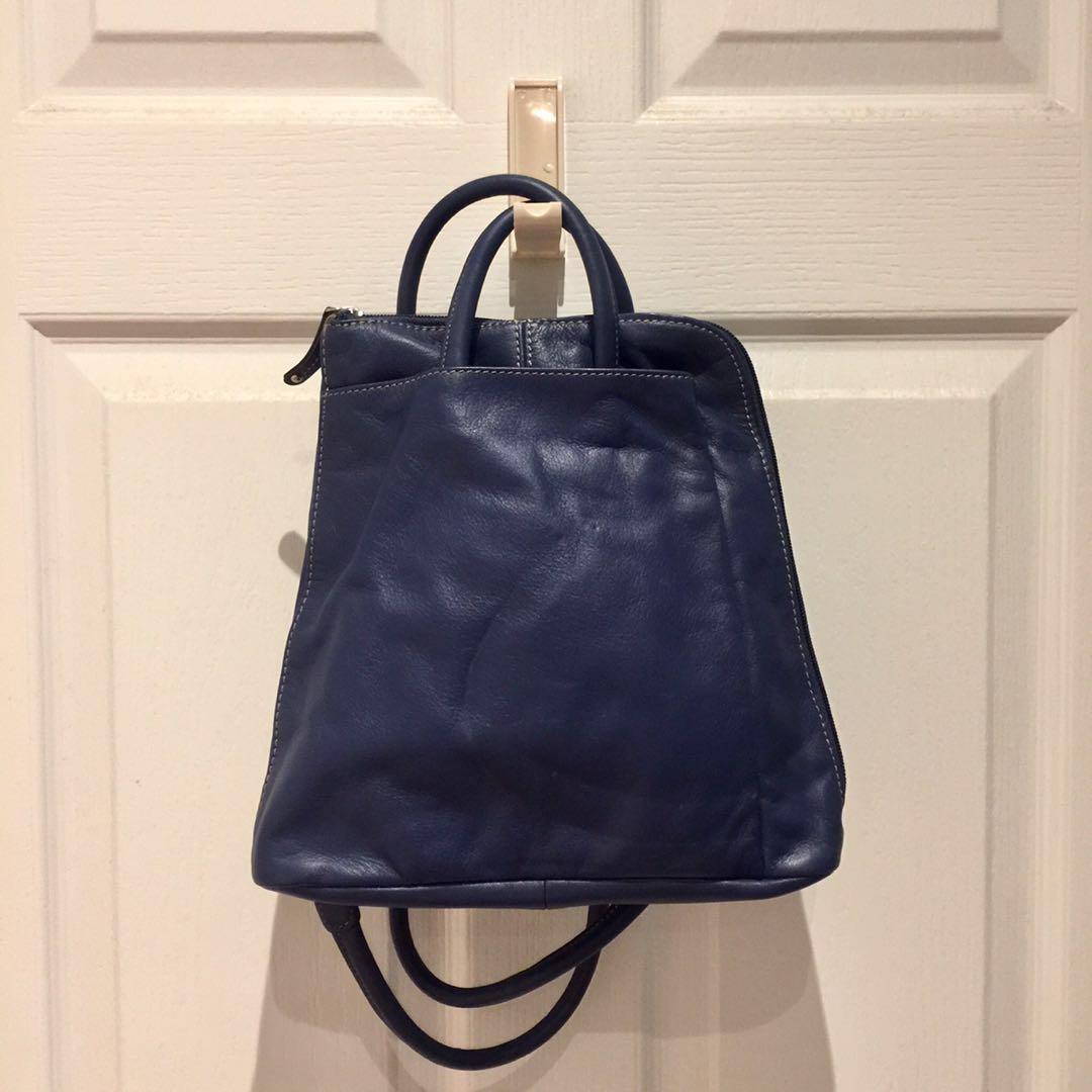 clarks leather backpack