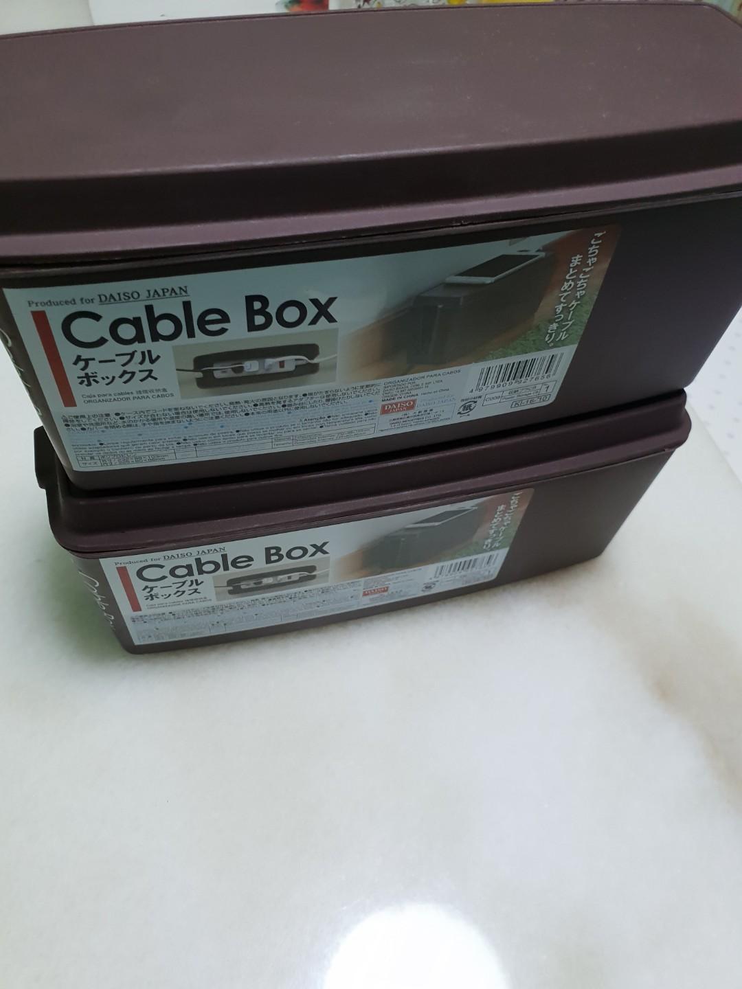 Daiso cable boxes, Women's Fashion, Jewelry & Organisers, Accessory