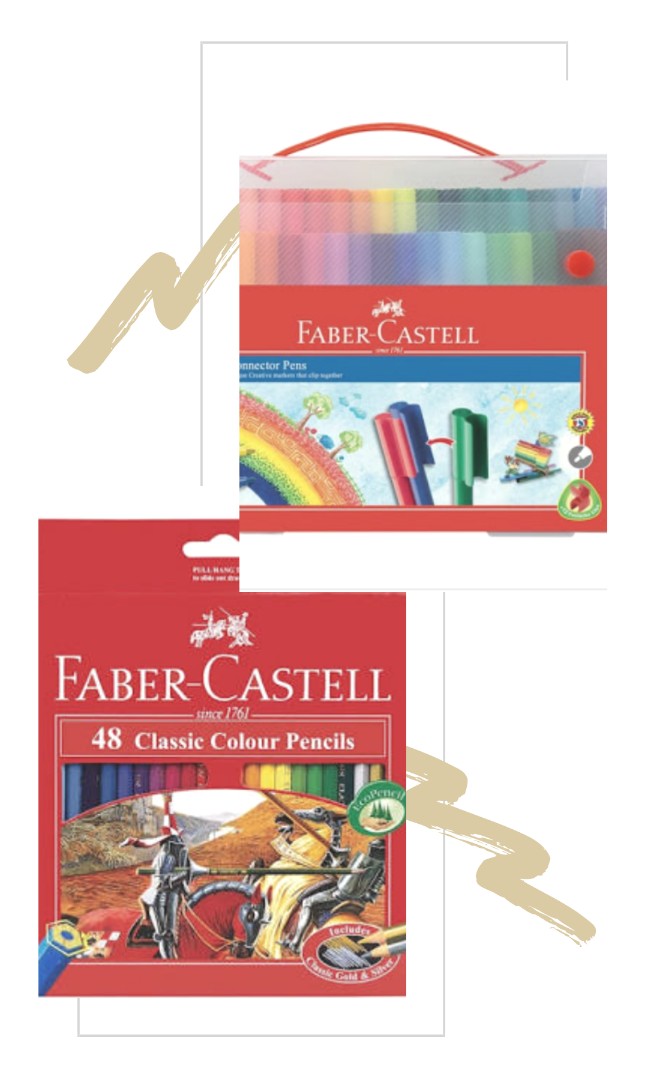 Dapet 2 2nya Faber Castell Pensil Warna Dan Spidol Connector Pen Buku Alat Tulis Alat Tulis Di Carousell
