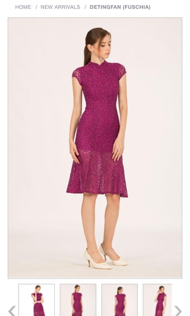 Doublewoot 2019 CNY collection Detingfan dress in Fuschia Small Women s Fashion Dresses Sets Dresses on Carousell