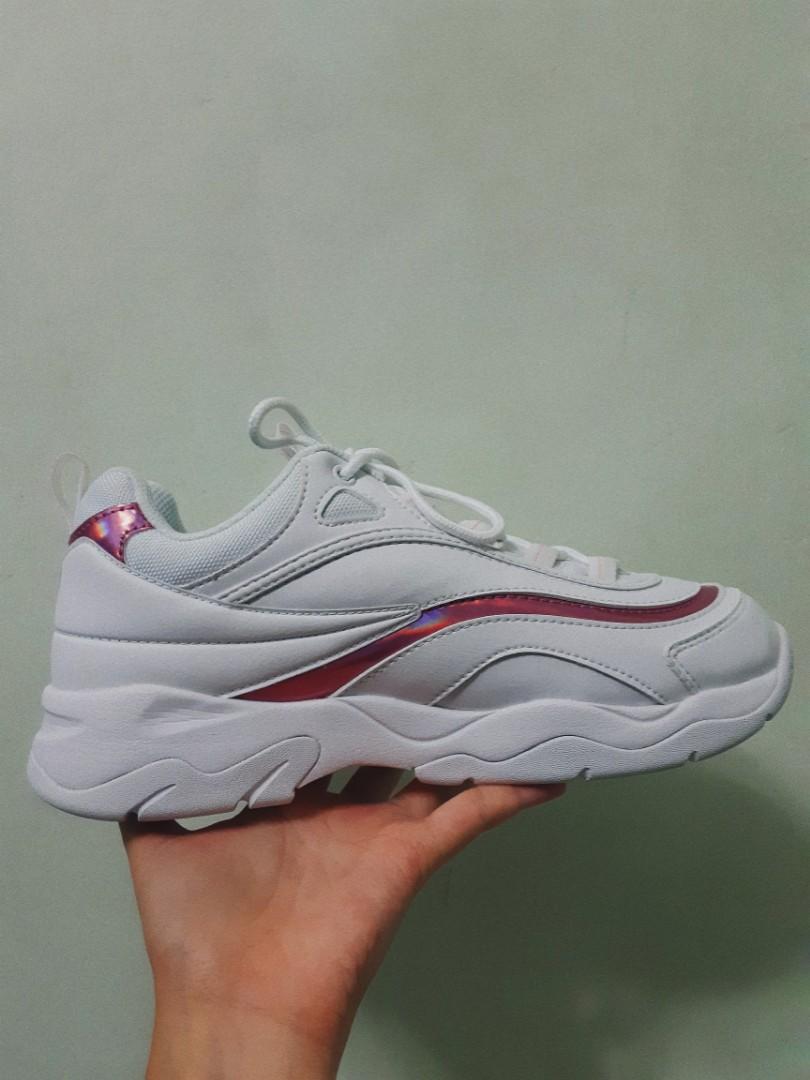 fila ray shiny pink