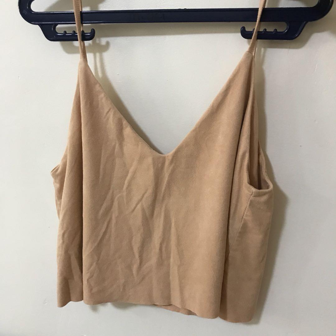 Forever 21 peach / pink velvet top (Category: Sleeveless) located in Paranaque City. Submitted by sora05 (Listing ID 209296008, Image 1). Description: .