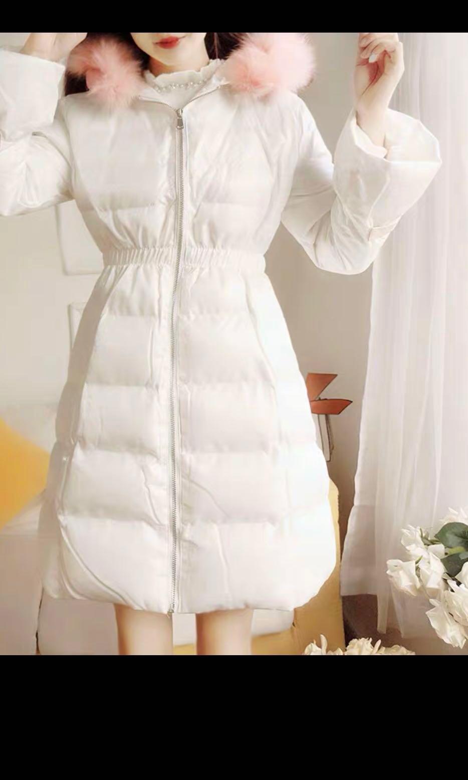 White knee length coat Clearance