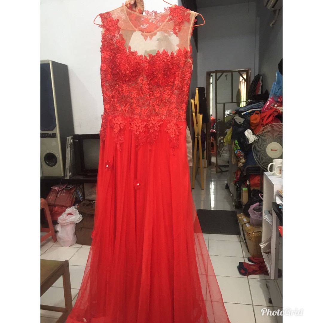 Gaun Pesta Second Merah Womens Fashion Womens Clothes Dresses