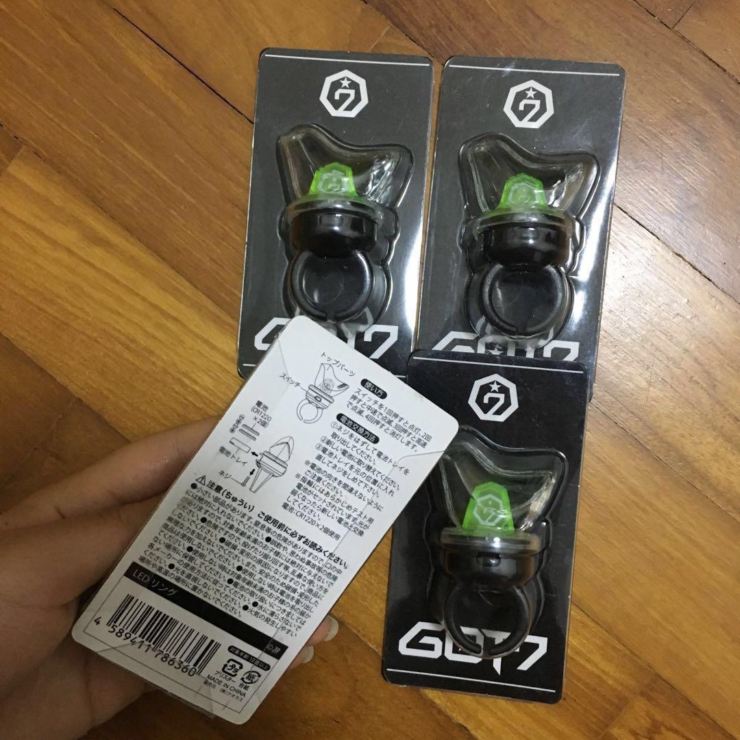 Got7 Light Ring (Category: K-Wave Merchandise) located in Singapore. Submitted by namtan_nt (Listing ID 209025839, Image 1). Description: Last stock! Prices higher due to shipping fee 😭 There're two conditions 1. Brand New - never opened before $25 each *reserved* 2. Opened before (see 3rd pic) $22 ❌ Free normal mail or meet up at pasir ris mrt meet up schedule at the moment - Friday 11/1: 6.10-6.25pm - Saturday 12/1: 10.30am .