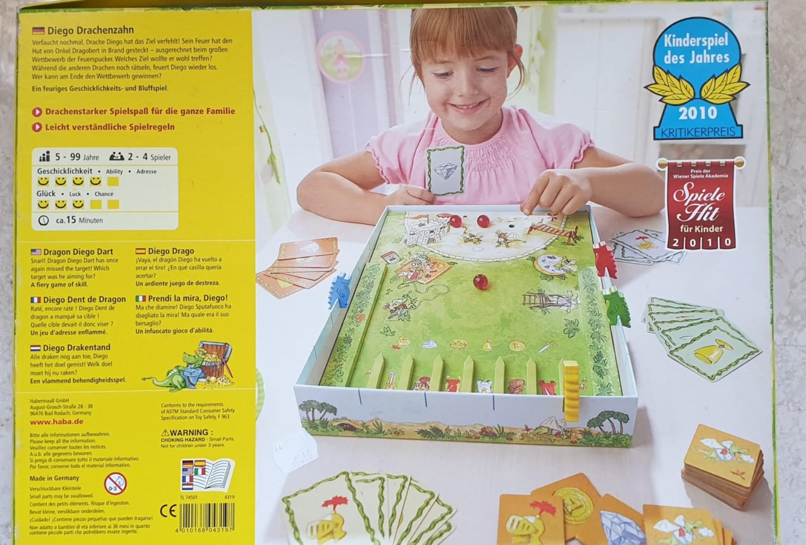 HABA board games Diego Drachenzahn, Hobbies & Toys, Toys & Games on