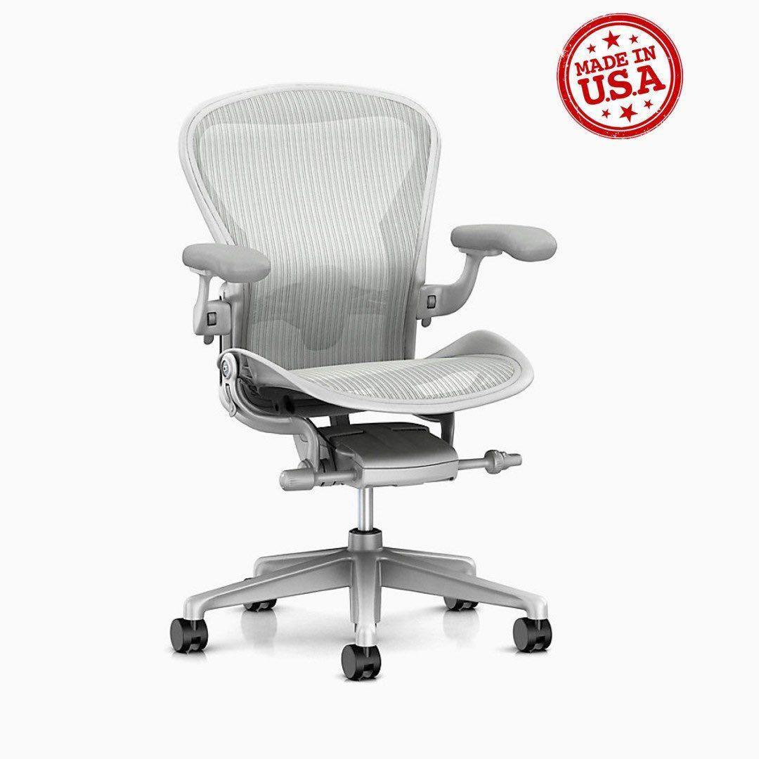 Herman Miller Aeron Remastered Fl Lumbar Support Mineral Furniture Tables Chairs On Carou Herman Miller Aeron Remastered Fl