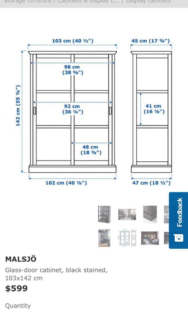 Ikea Malsjo Glass Door Cabinet Furniture Shelves Drawers On Ikea Malsjo Glass Door Cabinet