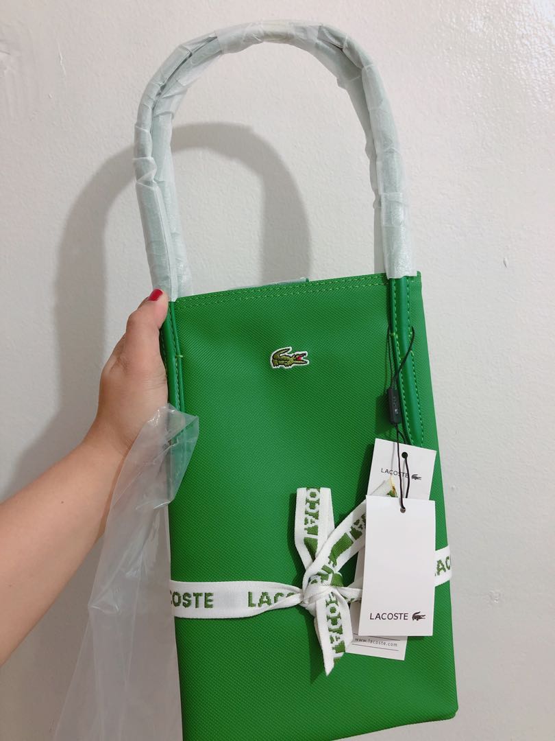 lacoste tote bag green