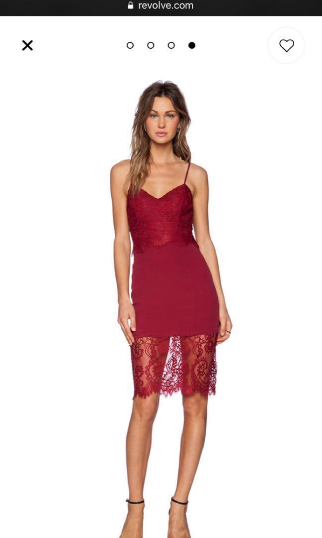 Lovers and friends red lace dress sales