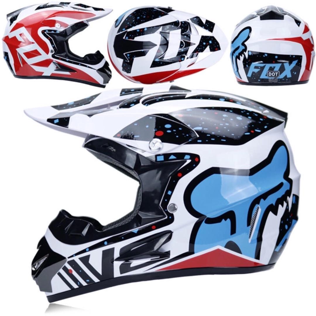 red white and blue dirt bike
