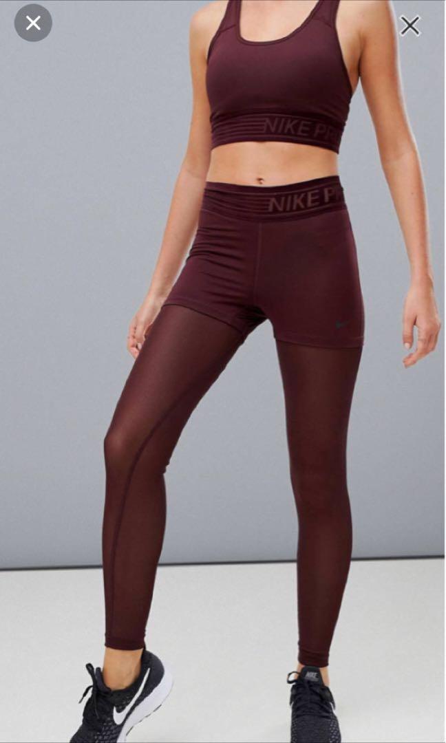 maroon nike leggings