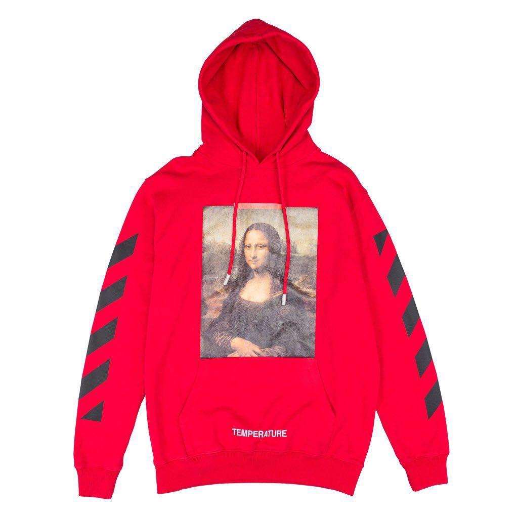 red mona lisa off white hoodie