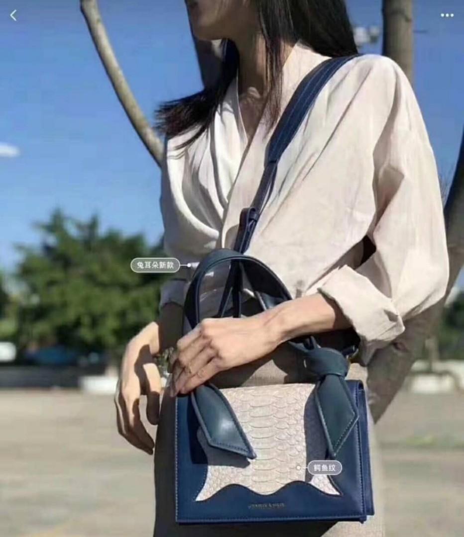 Charles & keith knot detail handle bag top