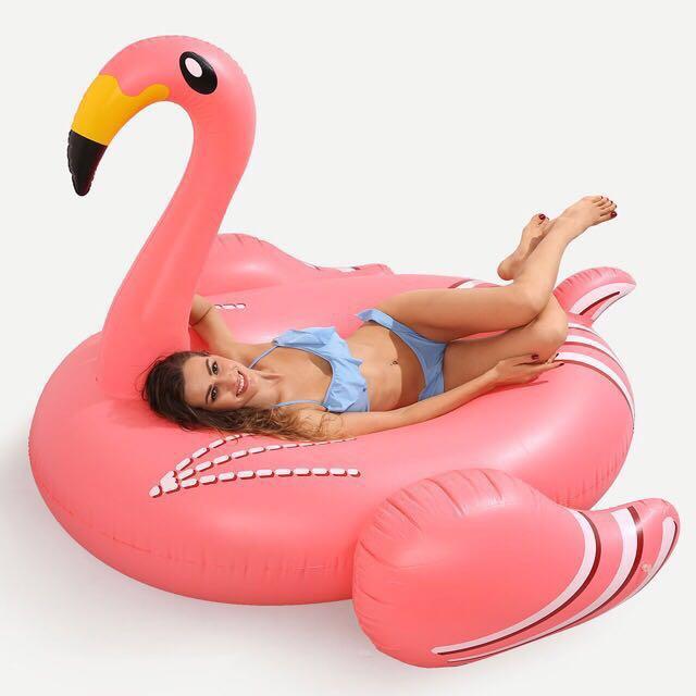 Pink Flamingo Yellow Beak Float Pool Party Inflatables Huge Floats