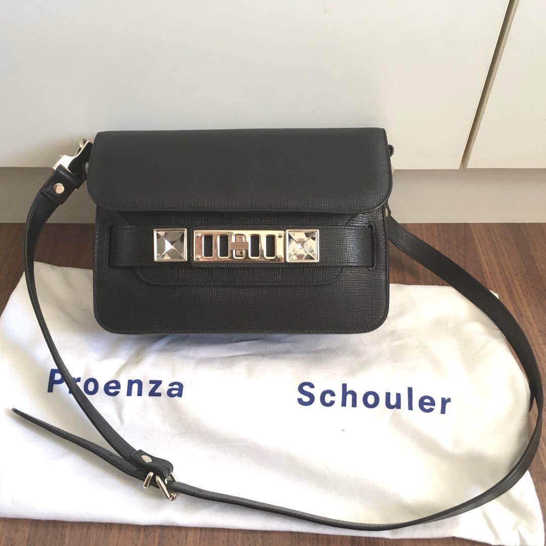 Proenza Schouler PS11 Mini Classic in Black Linosa, Luxury, Bags ...