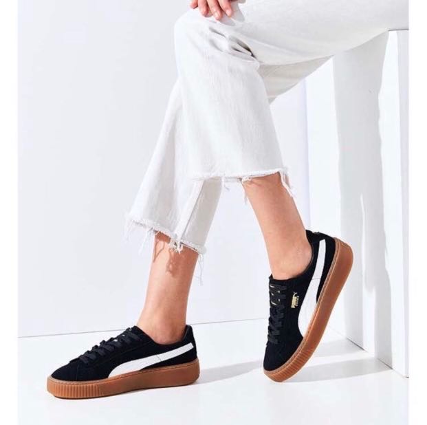 Puma Suede Black Gumsole, Women's 
