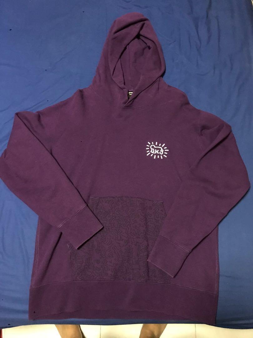 Keith haring purple hoodie Clearance