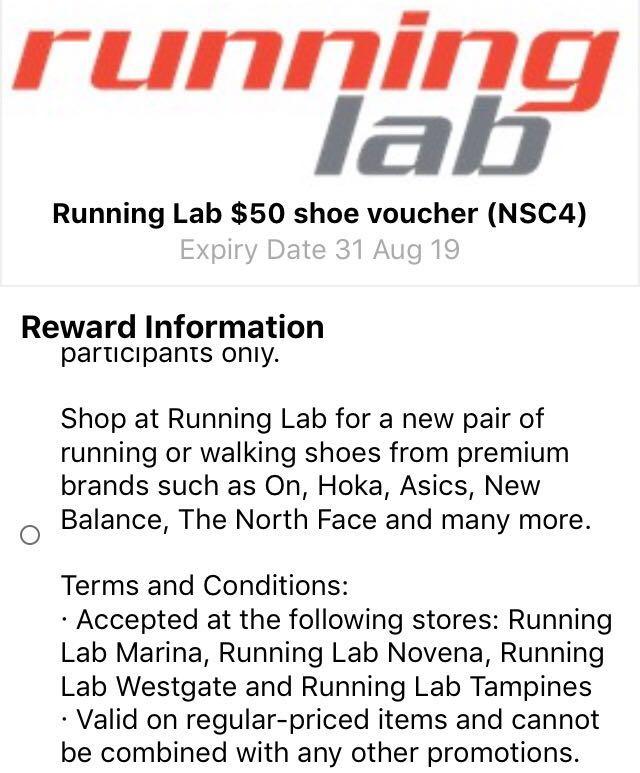 Running Lab $50 Shoe Voucher, Sports 