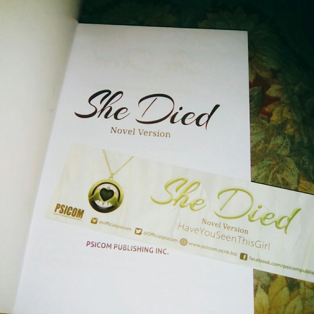 She Died (Novel Version) (Category: Storybooks) located in Quezon City. Submitted by justdump_a (Listing ID 209385020, Image 2). Description: Good as new..