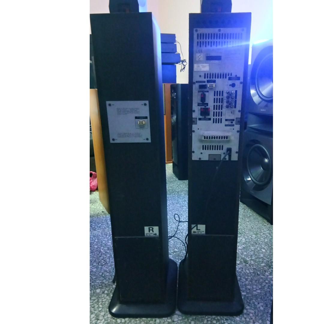 Sony tower speakers with built in amp best sale