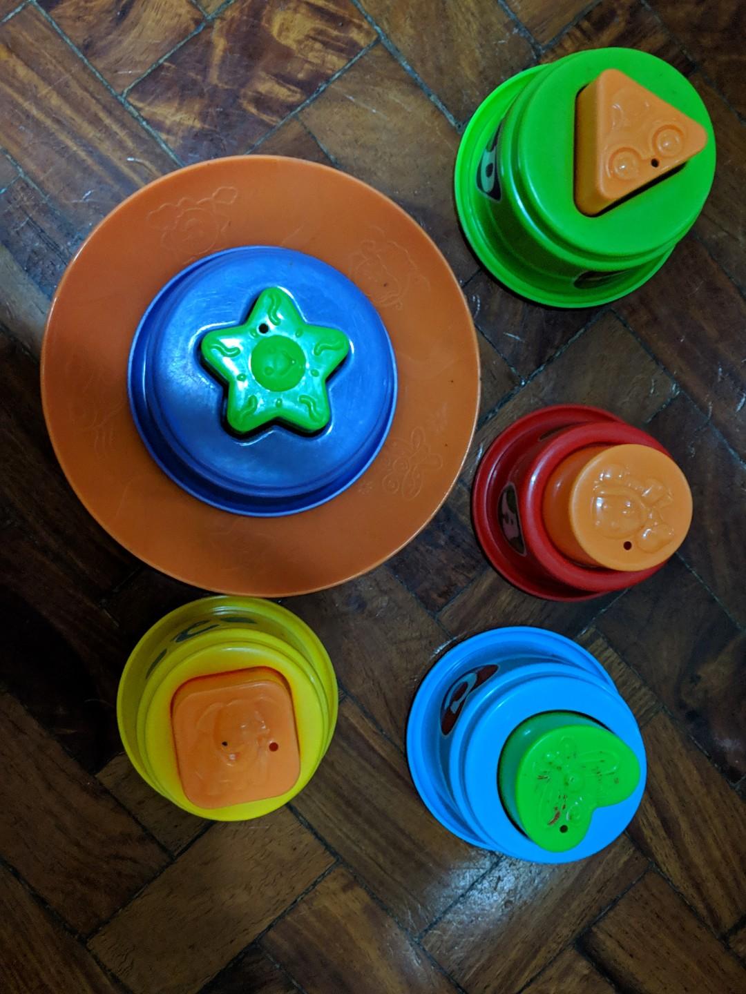 Stacking toy (Category: Infant Playtime) located in Makati City. Submitted by shruti11s (Listing ID 209368389, Image 3). Description: Pre loved stacking cup Educational toy.