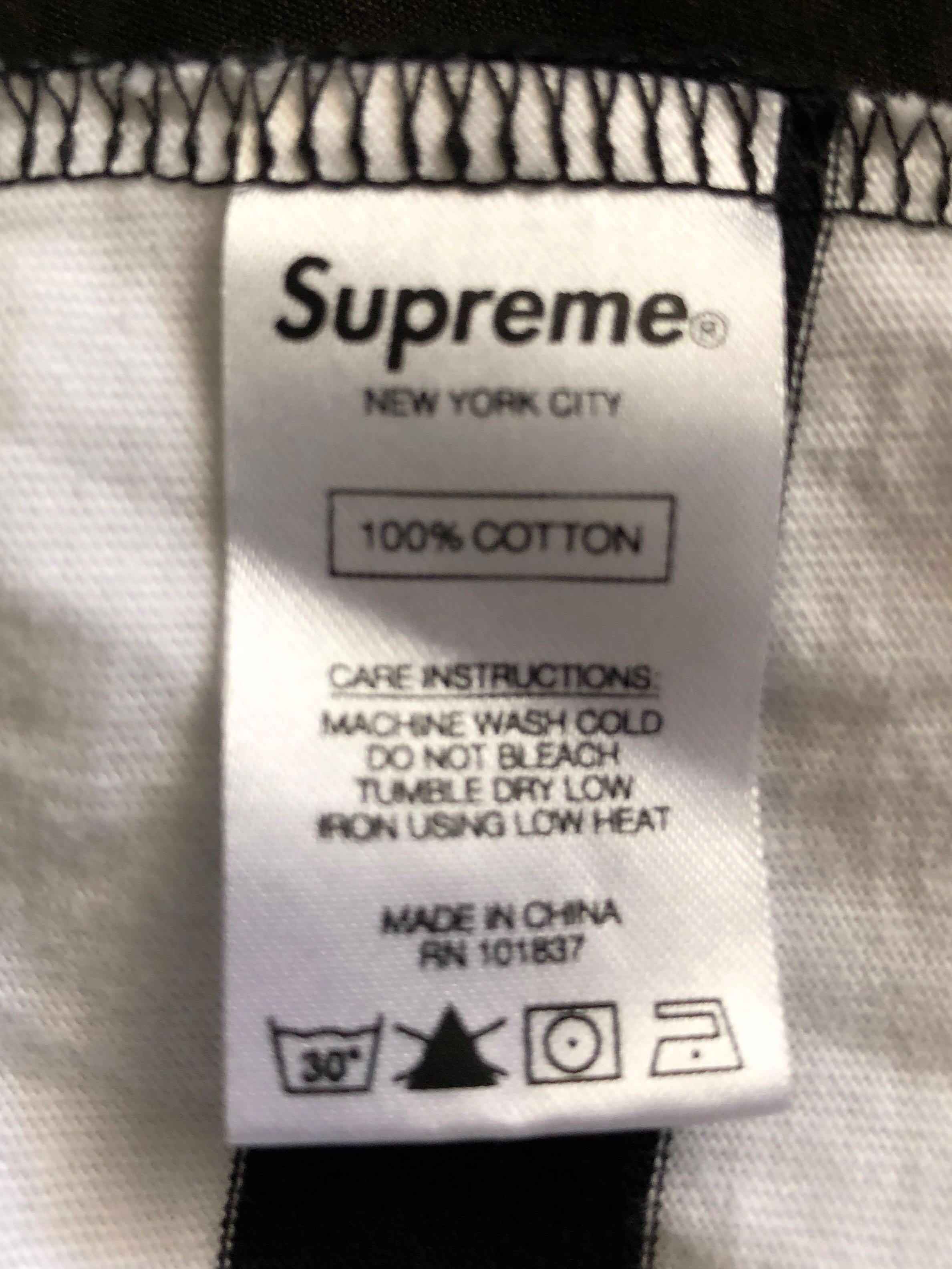 Supreme bar stripe tee black Men s Fashion Tops Sets Tshirts