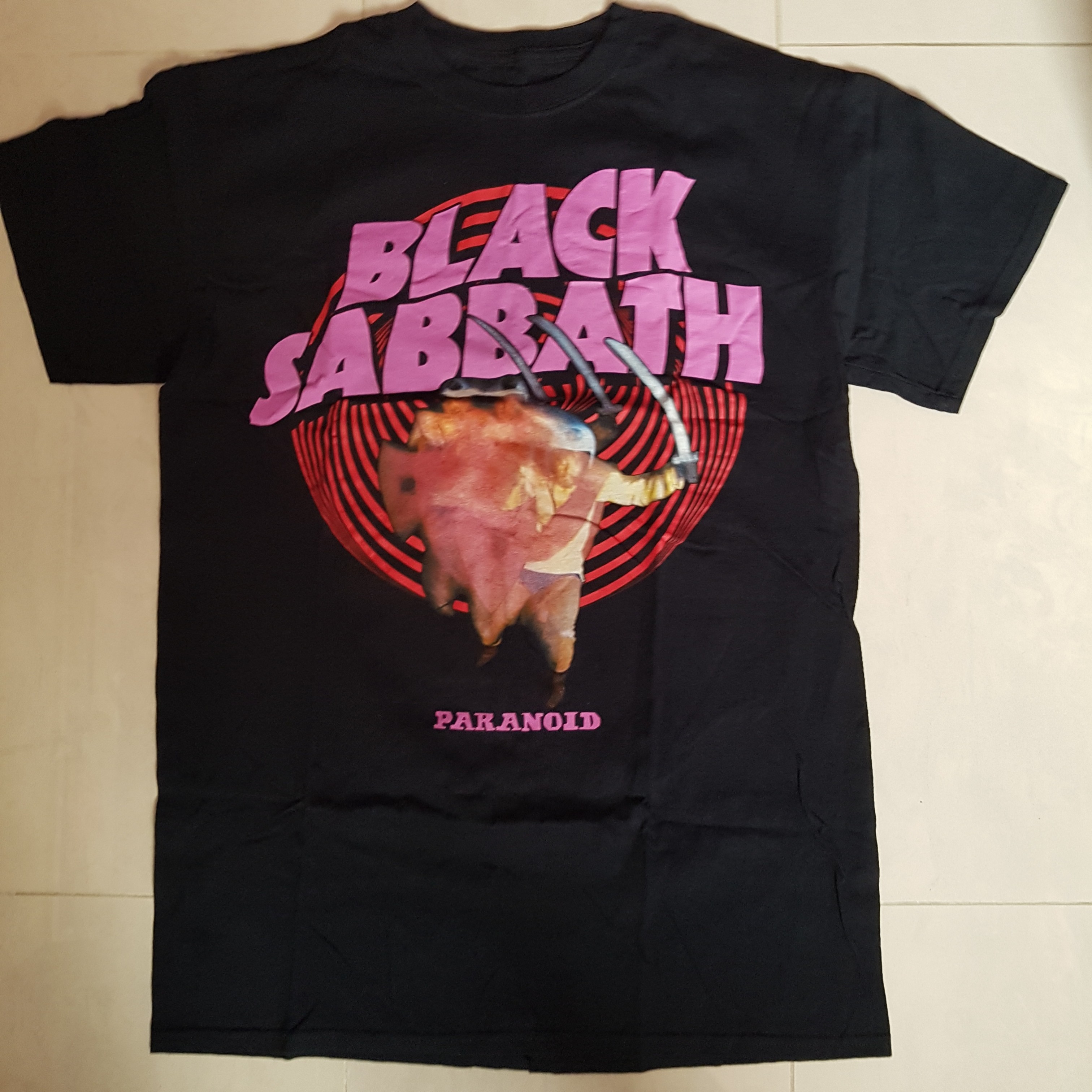 black sabbath paranoid t shirt