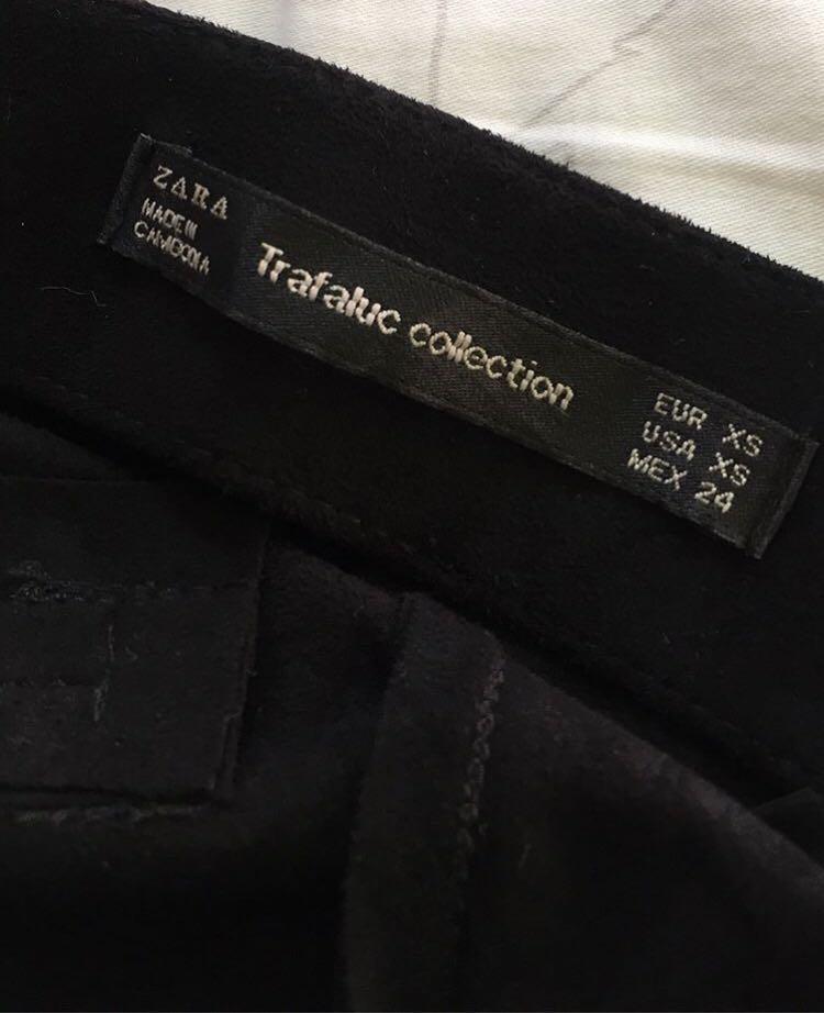 Zara faux suede jeans (Category: Jeans) located in Tarlac. Submitted by mrsduque (Listing ID 209262123, Image 3). Description: black Soft-touch leggings with an elastic interior waistband with side zip fastening hidden in the seam. Valued at 2,300php.