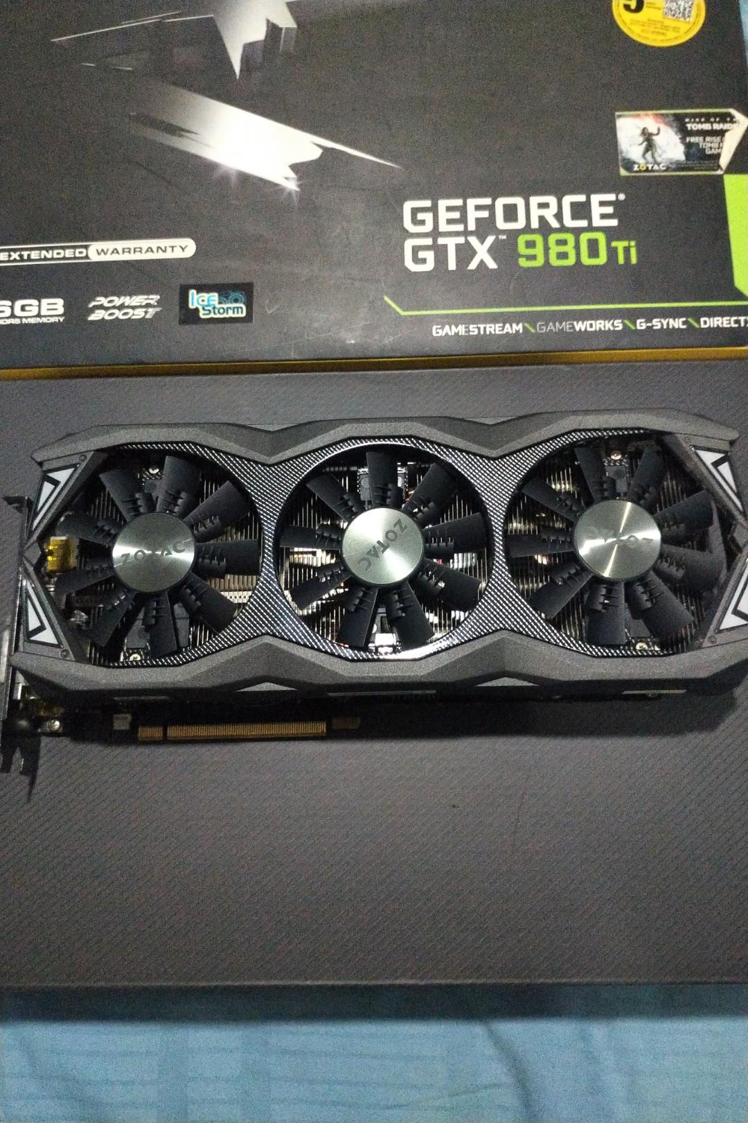 Zotac GTX 980 Ti Amp Omega Edition MINT Warranty until Jan 2021 Computers Tech Parts Accessories Computer Parts on Carousell
