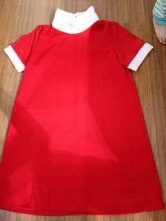 Red n white dress