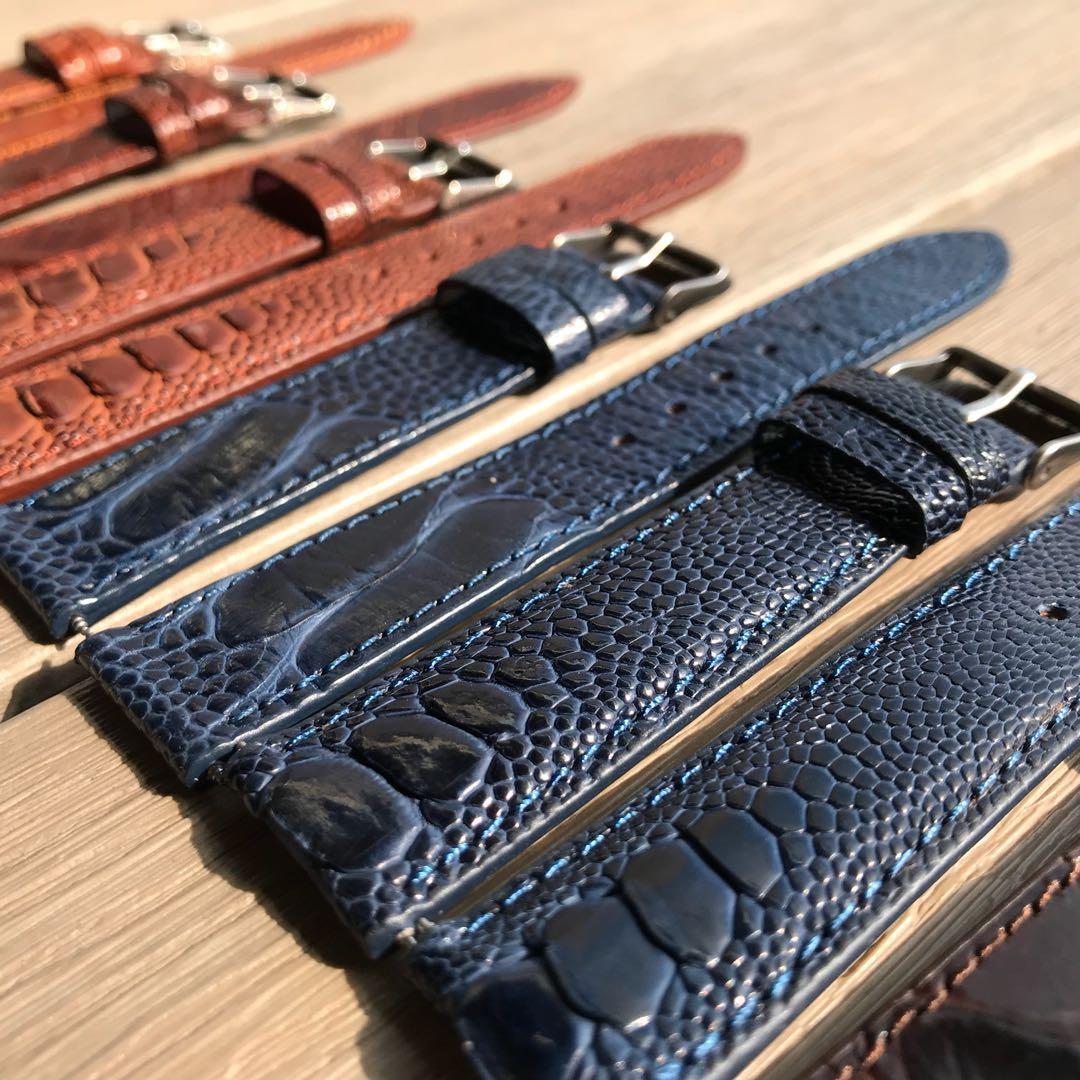 Genuine ostrich discount watch strap