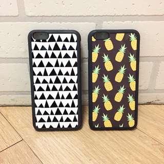 :::OH YEAH！:::『免運優惠中』泰國設計手機殼 iPhone6 Plus殼止滑邊框 黑白幾何點點繽紛鳳梨民族風