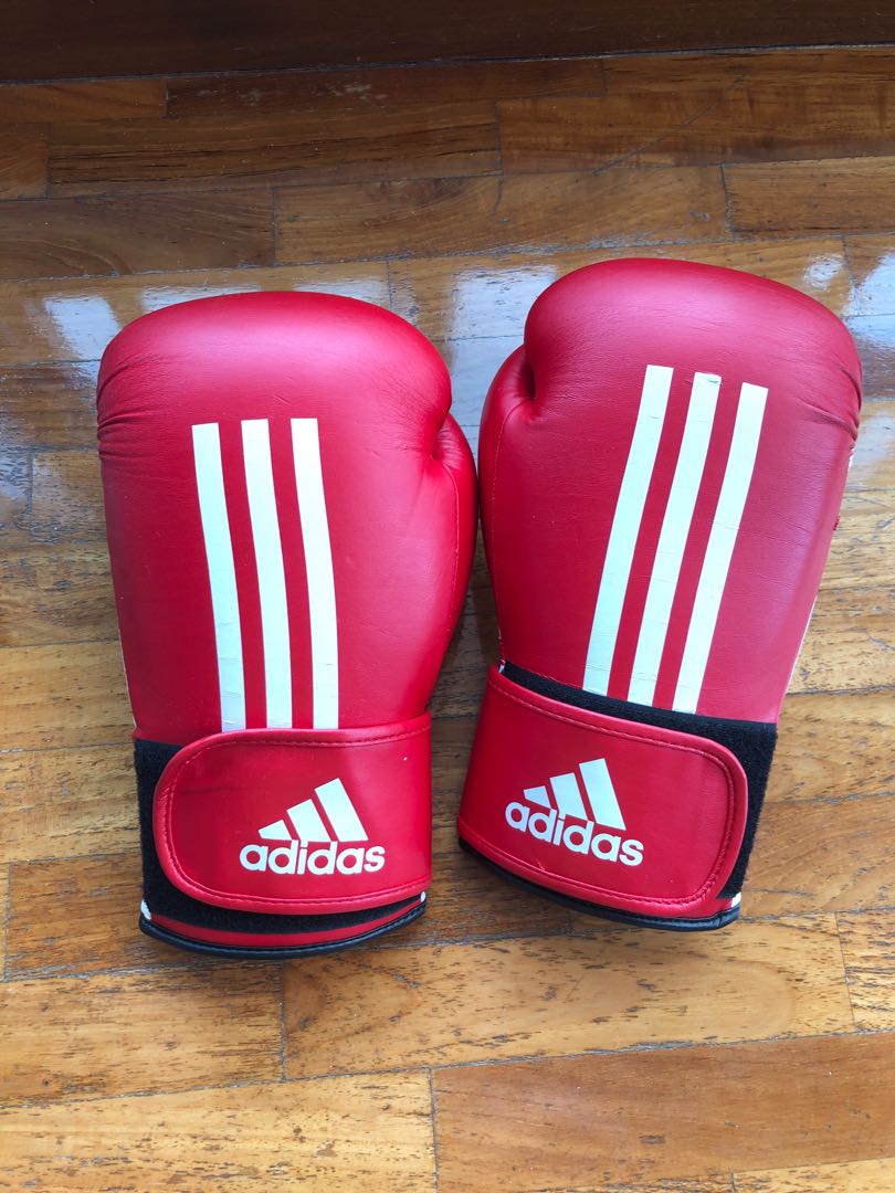 adidas boxing gloves red