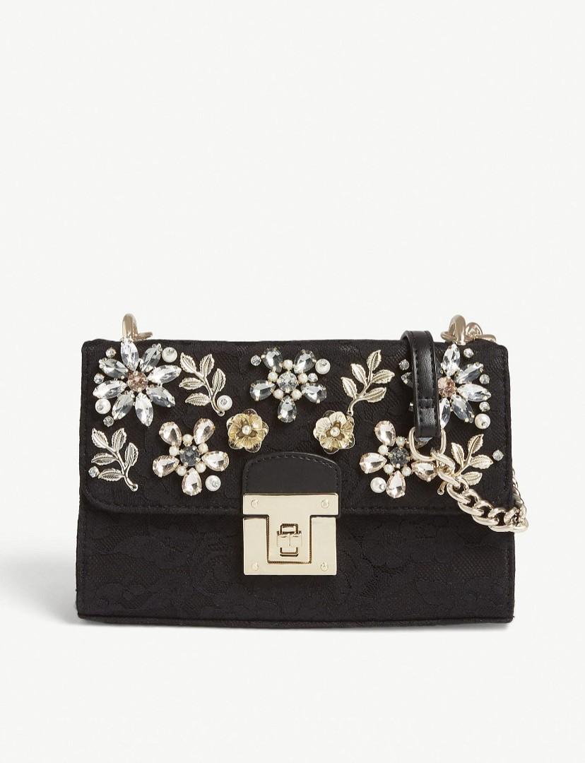 Aldo Embellished Lace Handbag