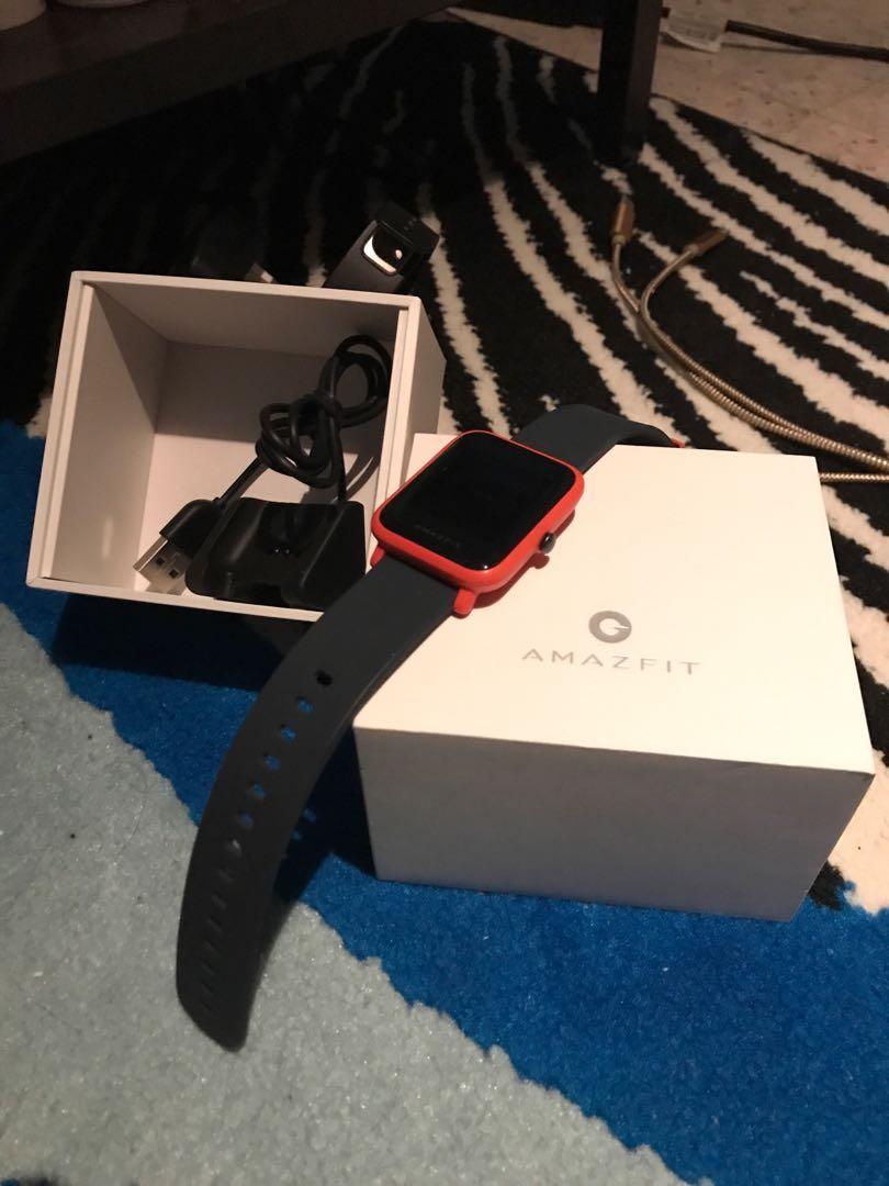 amazfit bip cinnabar red