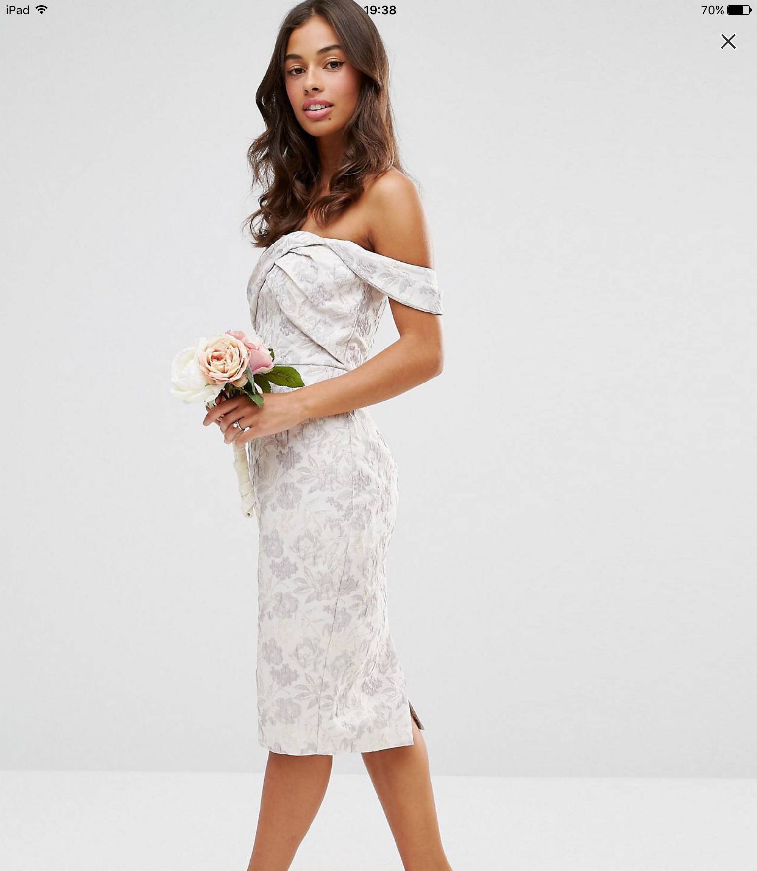 asos off the shoulder dress