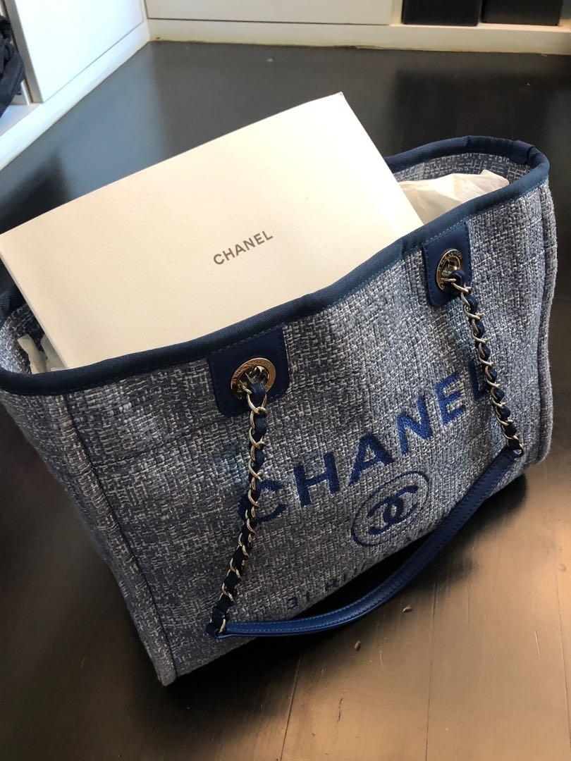 chanel tweed bolsa tote