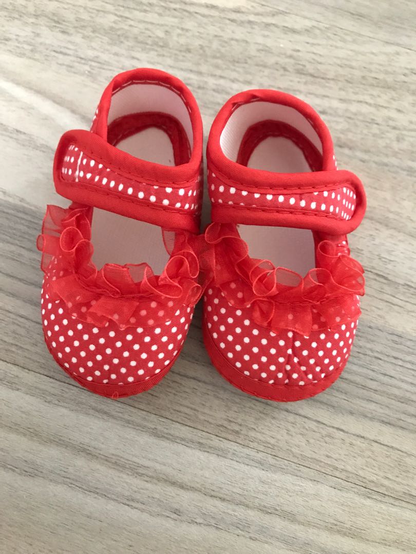 red baby girl shoes