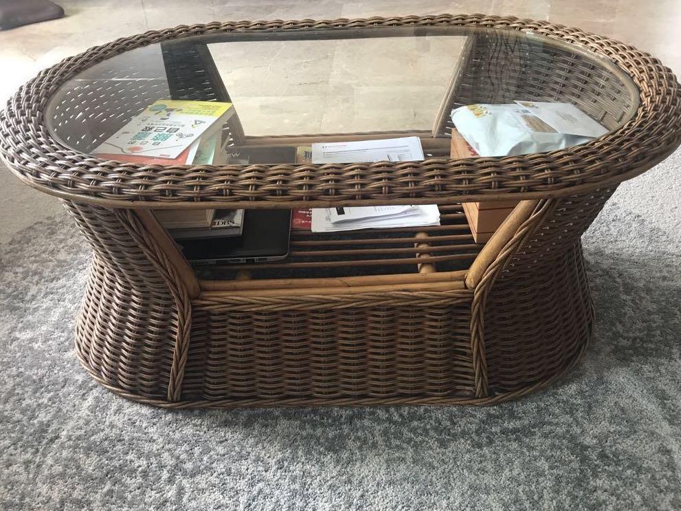 Bamboo Cane Rattan Coffee Table Furniture Tables Chairs On
