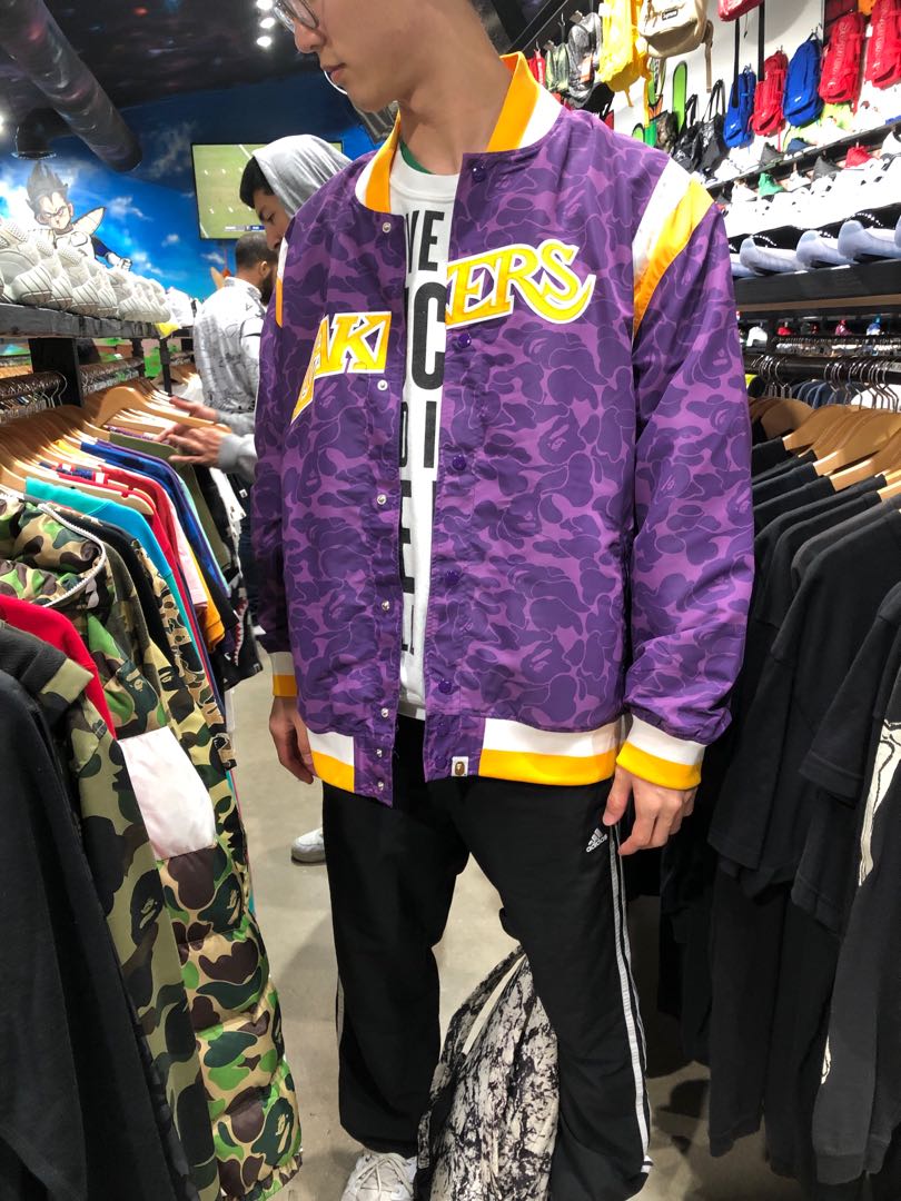 bape lakers jacket