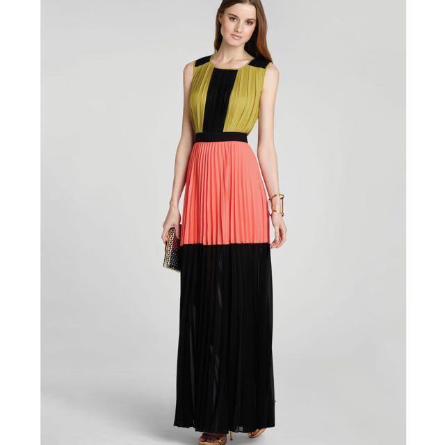 Bcbg color block maxi dress top