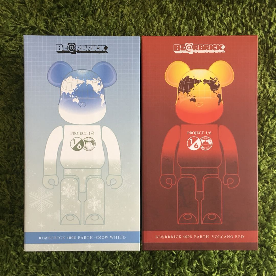 Bearbrick Be@rbrick 400% Project 1/6 Earth Snow White & Volcano