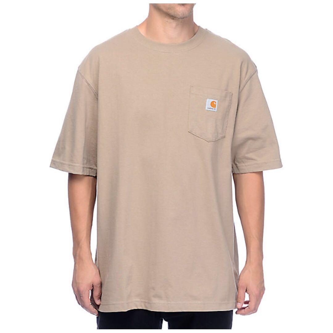 Carhartt Khaki Tee, Men's Fashion, Tops 