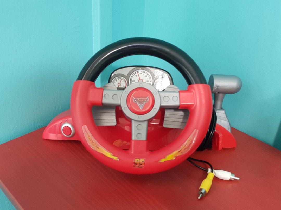 Cars 2 Racing Wheel Plug & Play TV Game 